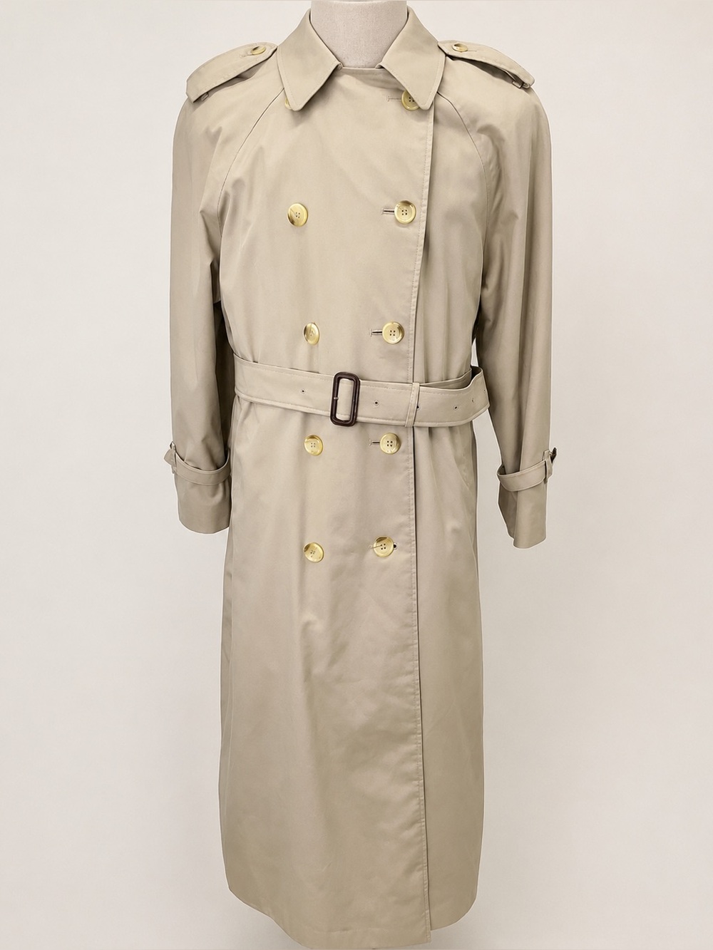 Authenticated Vintage Burberrys London Trench Coat Beige Size 10 Made in England